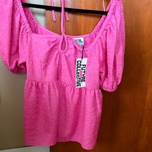 Future Collective Women's Pink Blouse